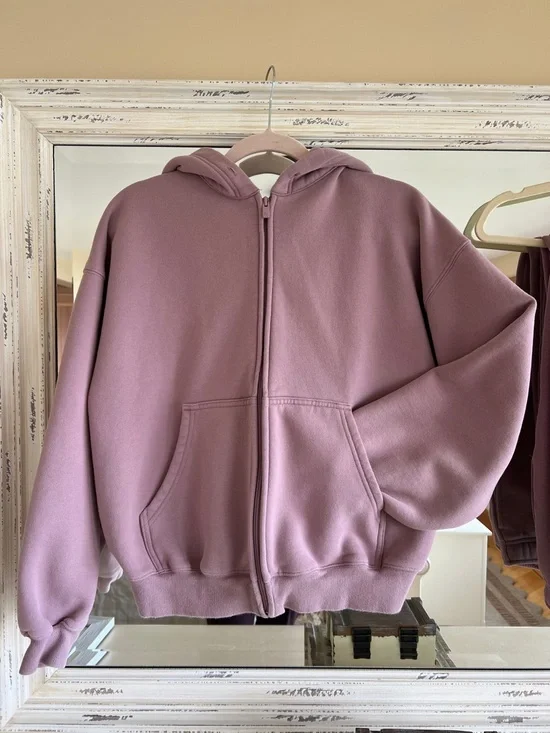 Aritzia Megafit Mauve Zip Hoodie and Joggers Set 🌸 sz S/M - Picture 2 of 9